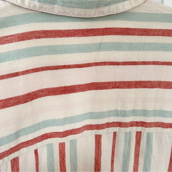 Madewell Courier Stripe Linen & Cotton Popover Dress — Small - Picture 4 of 4